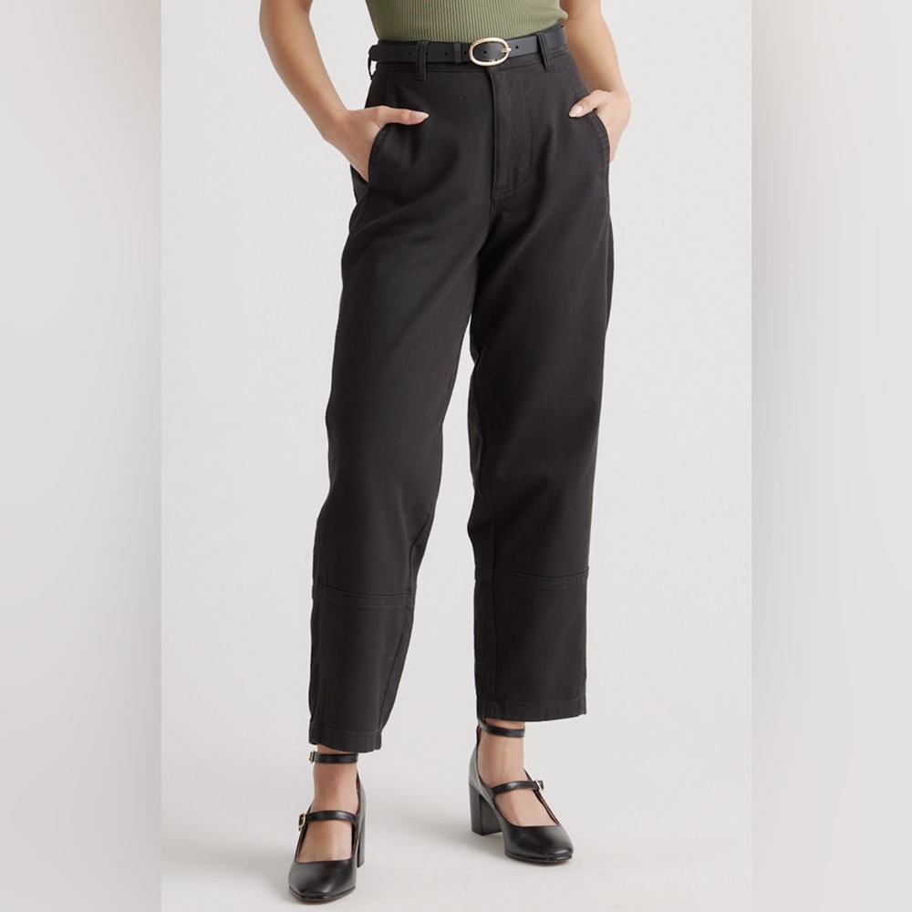 Quince Organic Stretch Cotton Twill Barrel Pant